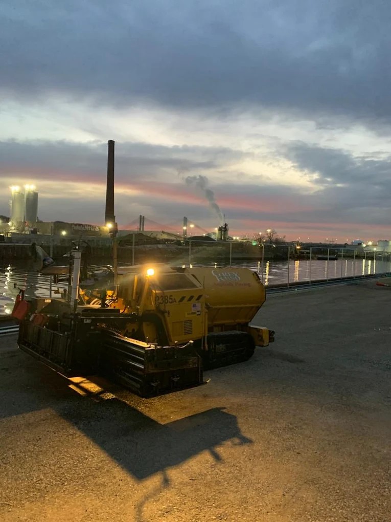 Commercial asphalt paving by Grey Ruso in College Point, Queens — parking lot installation